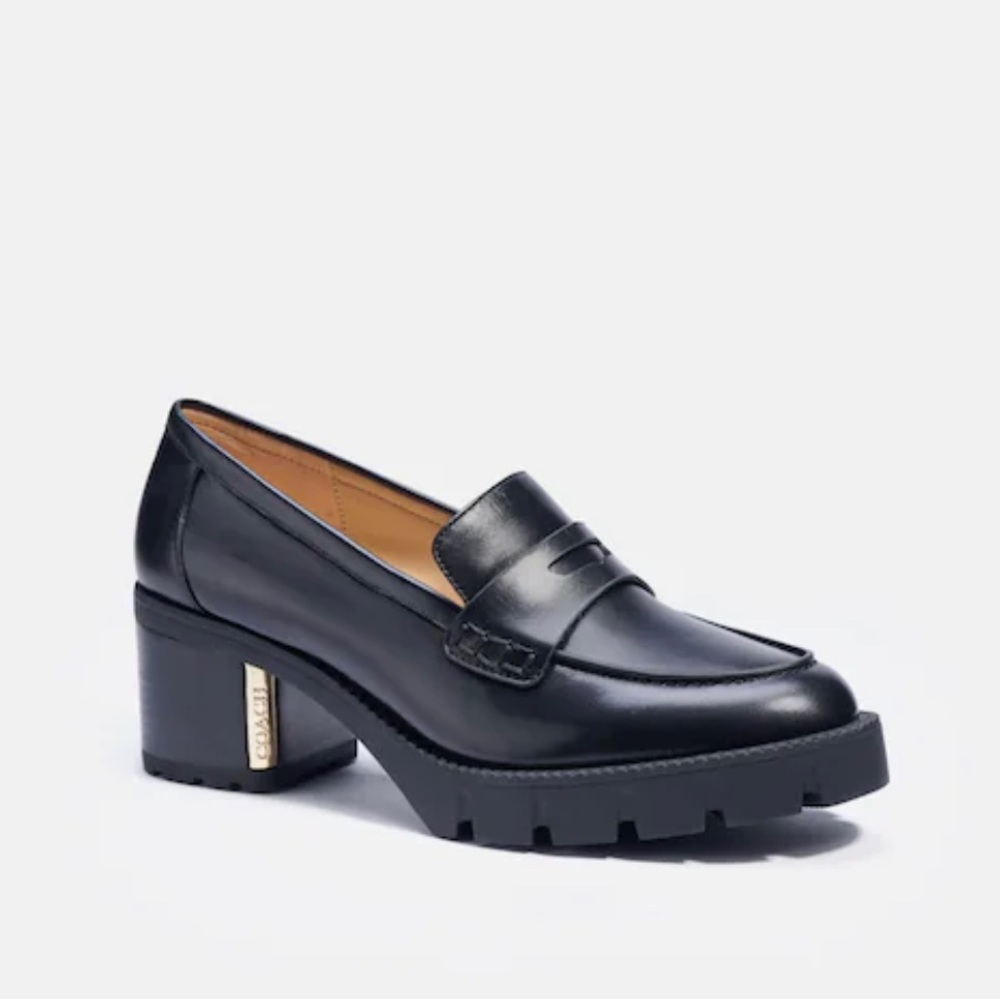 Coach Cora Lug Sole Loafer Black